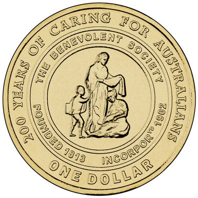 2013 $1 200 Years of The Benevolent Society Uncirculated Coin