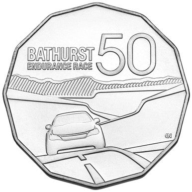 2013 50c Mt Panorama 50 Years of The Bathurst Endurance Race Uncirculated Coin
