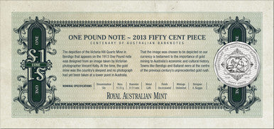2013 Centenary of Australian Banknotes The First Banknotes Uncirculated 3 Coin Set
