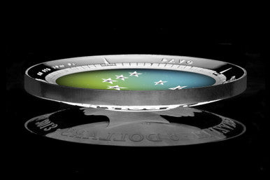 2013 $5 Southern Sky Pavo 1oz Silver Coloured Proof Domed Coin