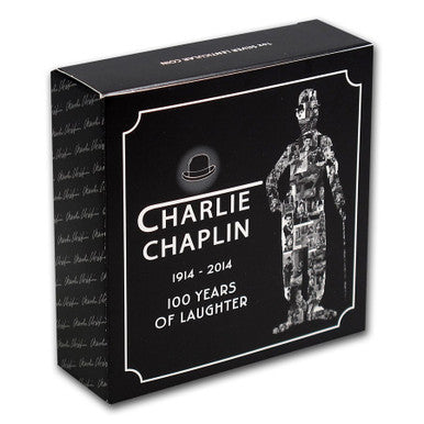 Tuvalu 2014 $1 Charlie Chaplin 100 Years of Laughter 1oz Silver Lenticular Rectangle Coin