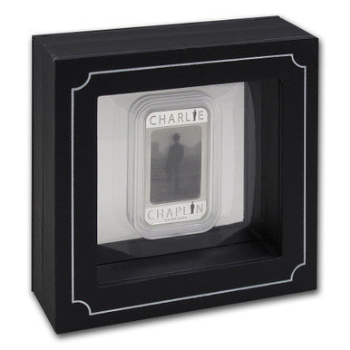 Tuvalu 2014 $1 Charlie Chaplin 100 Years of Laughter 1oz Silver Lenticular Rectangle Coin