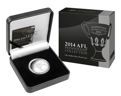 2014 $1 AFL Hawthorn Football Club Premiership 1oz Silver Proof Coin
