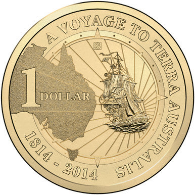 2014 $1 A Voyage To Terra Australis Uncirculated 4 Coin Set