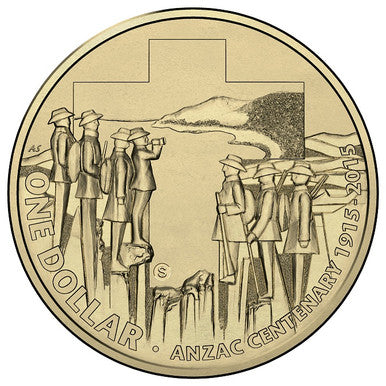 2015 $1 ANZAC Centenary 'S' Counterstamp Uncirculated Coin