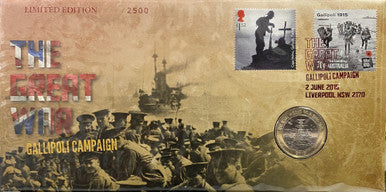 2015 £2 The Great War Gallipoli Campaign PNC