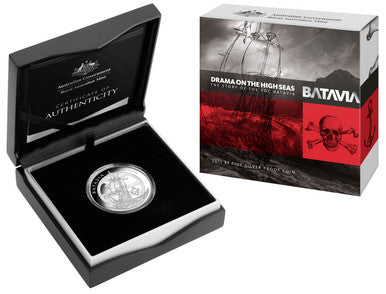 2015 $5 Drama On The High Seas Batavia 1oz Silver Proof Coin