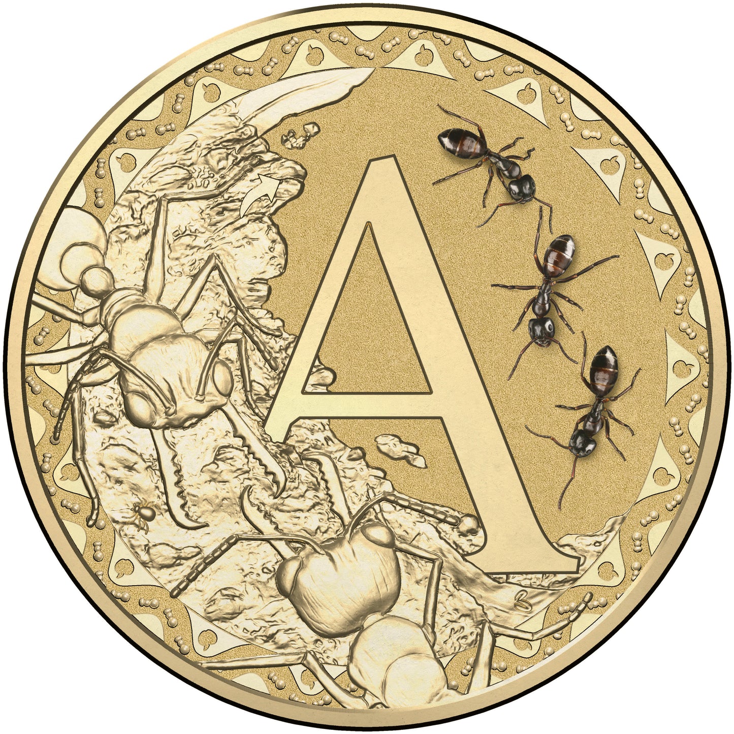2015 $1 Alphabet Ant Coloured Uncirculated Coin