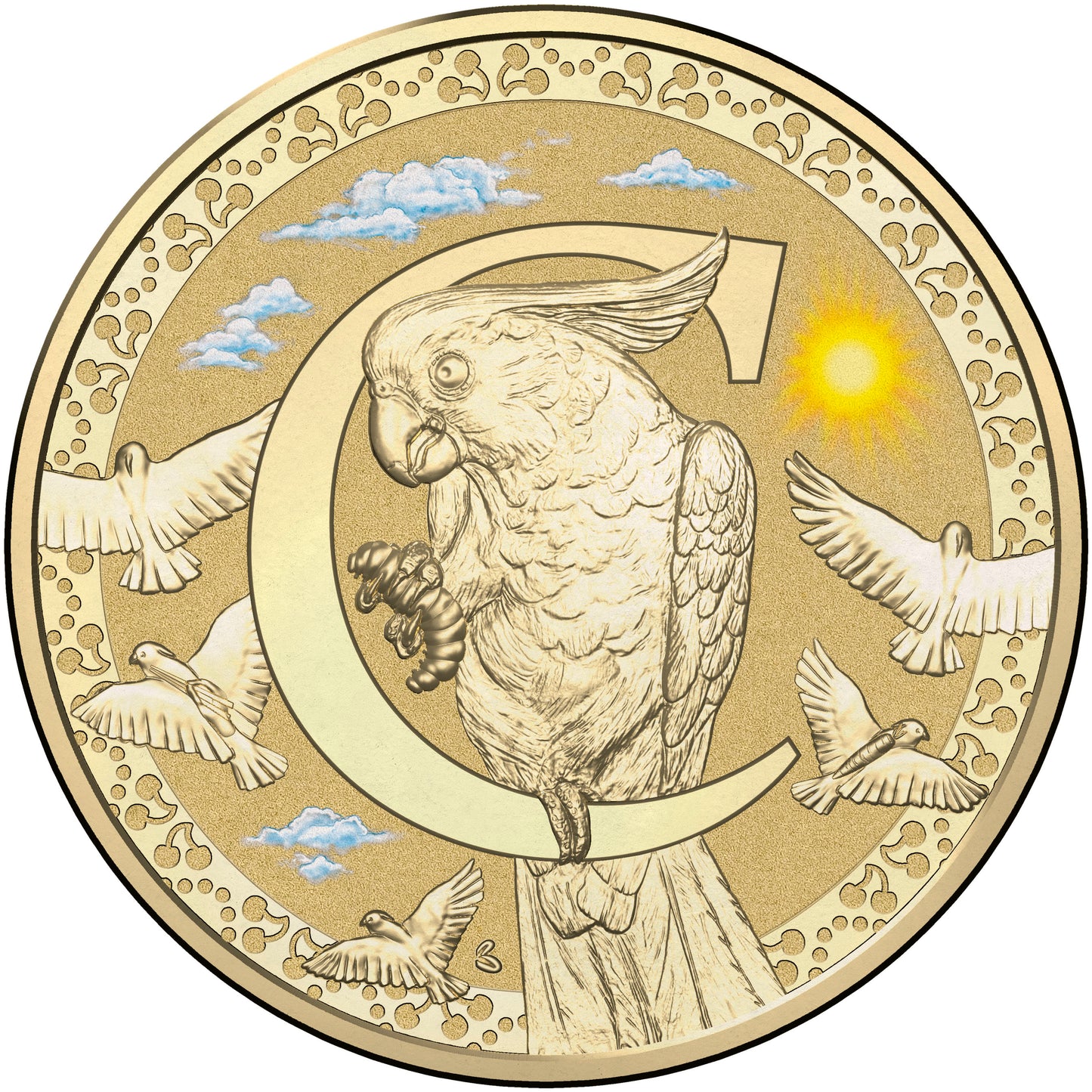 2015 $1 Alphabet Cockatoo Coloured Uncirculated Coin