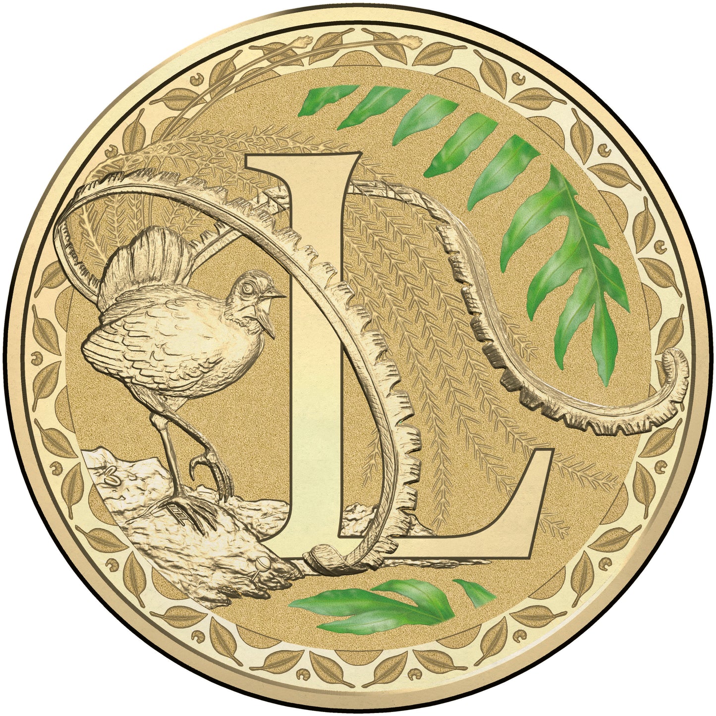 2015 $1 Alphabet Lyrebird Coloured Uncirculated Coin