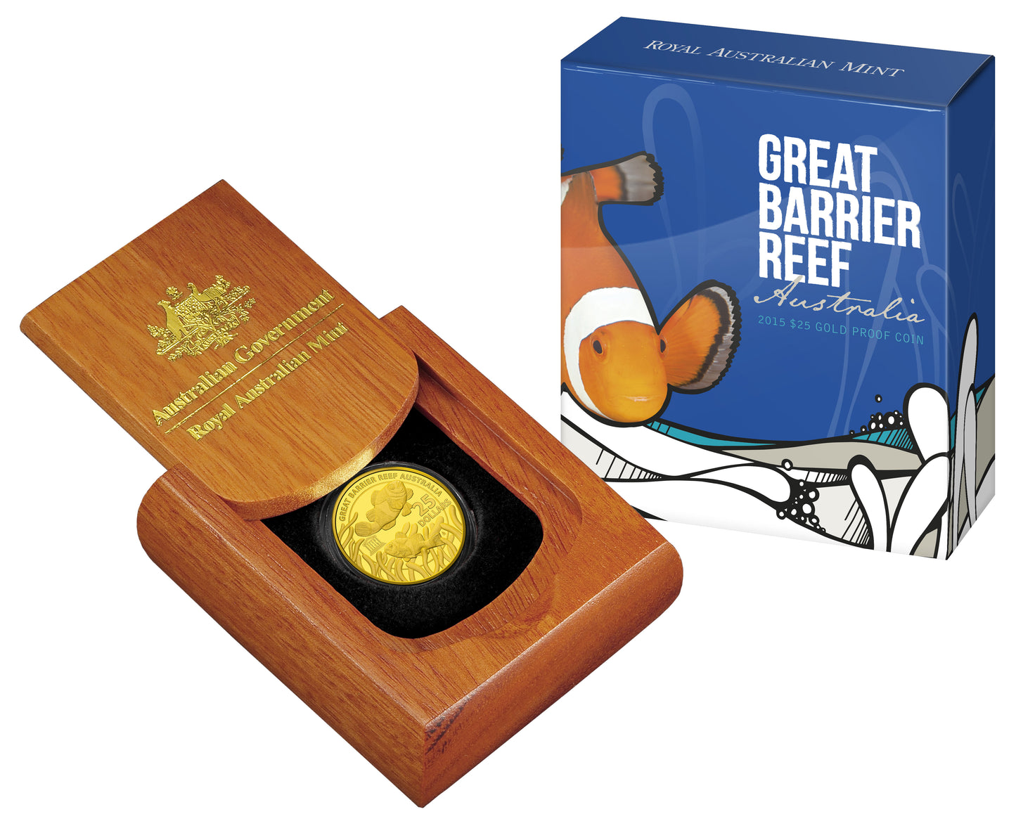 2015 $25 UNESCO Great Barrier Reef Australia 1/4oz Gold Proof Coin