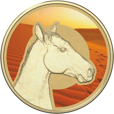 2015 $1 Unlikely Heroes Sandy The War Horse Coloured Uncirculated Coin