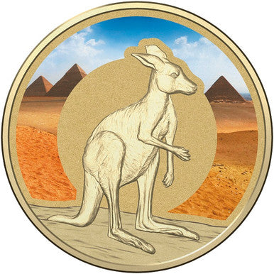 2015 $1 Unlikely Heroes Shake The Kangaroo Coloured Uncirculated Coin