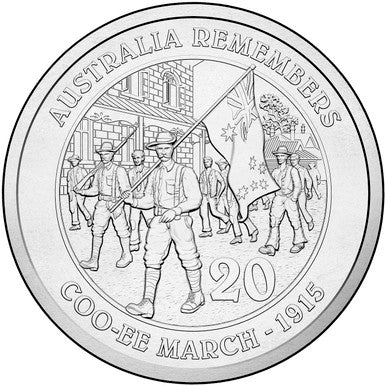 2015 20c Australia Remembers Coo-ee March Uncirculated Coin