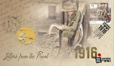 2016 $1 Centenary of WWI Letters From The Front PNC