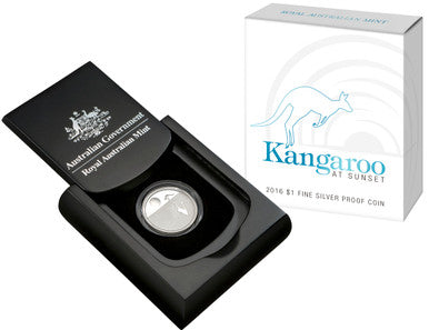 2016 $1 Kangaroo At Sunset Silver Proof Coin