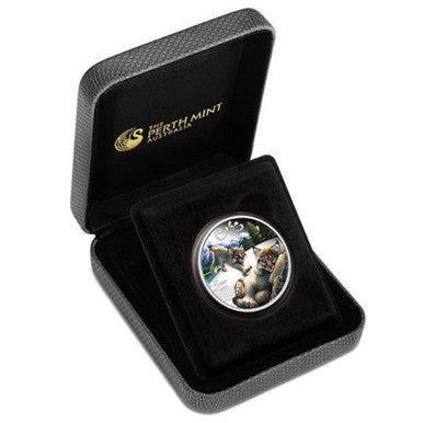 Tuvalu 2016 50c Lynx Cubs 1/2oz Silver Coloured Proof Coin
