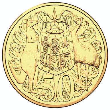 2016 50c Open Day 50th Anniversary of Decimal Currency Gold Plated Uncirculated Coin