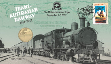 2017 $1 ANDA Melbourne Trans-Australian Railway Centenary PNC