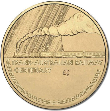 2017 $1 Centenary of The Trans-Australian Railway 'Australia' Counterstamp Uncirculated Coin