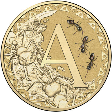 2017 $1 Alphabet Ant Coloured Uncirculated Coin