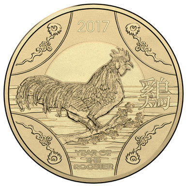 2017 $1 Year of The Rooster Uncirculated Coin