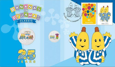 2017 20c & 5c Bananas In Pyjamas 25th Anniversary 2 Coin PNC