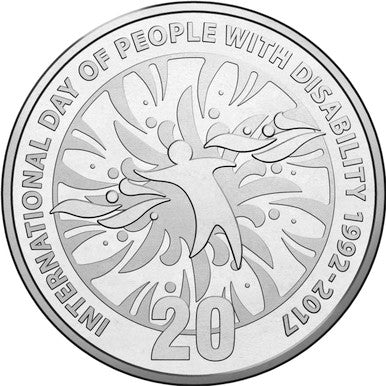2017 20c The 25th Anniversary of International Day of People With Disability Uncirculated Coin
