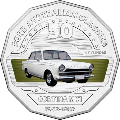 2017 50c Ford Australia Uncirculated 12 Coin Collection with Tin
