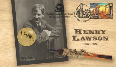 2017 $1 ANDA Melbourne Henry Lawson 150th Anniversary PNC