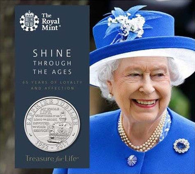 UK 2017 £5 The Sapphire Jubilee of Her Majesty The Queen 65 Years of Loyalty and Affection Uncirculated Coin