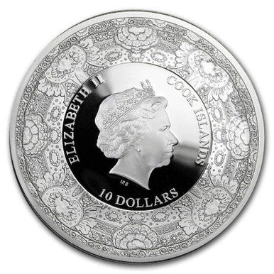 Cook Islands 2017 $10 Peacock Pavo Christatus with Royal Delft Earthenware Insert 50g Silver Proof Coin