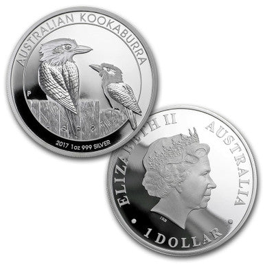 2017 $1 Australian Kookaburra 1oz Silver 2 Coin Set