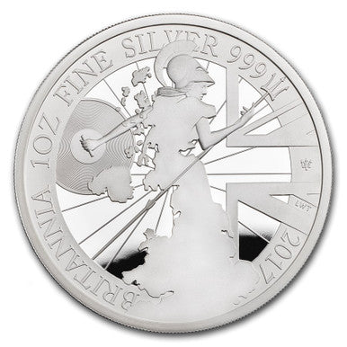 UK 2017 £2 Britannia 1oz Silver Proof Coin