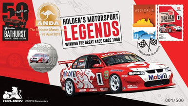 2018 50c ANDA Brisbane Holden's Motorsport Legends 2001 VX Commodore PNC