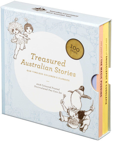 2018 $1 Treasured Australian Stories 100 Years of Snugglepot and Cuddlepie and The Magic Pudding Uncirculated 2 Coin Set