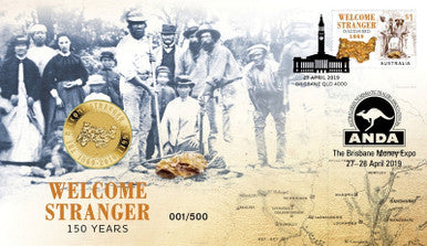 2019 $1 ANDA Brisbane Welcome Stranger 150 Years PNC