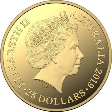 2019 $25 Kangaroo At Sunset 1/5oz Gold Proof Coin