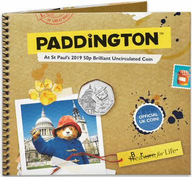 UK 2019 50p Paddington At St. Paul's Uncirculated Coin