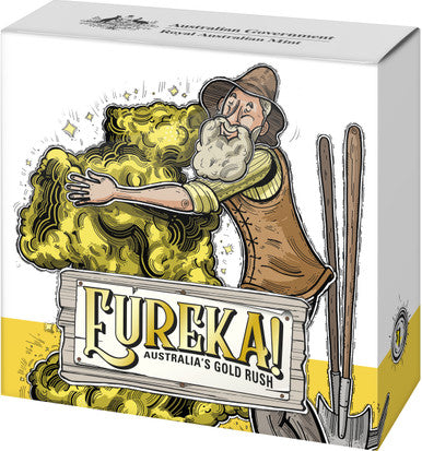 2020 $1 Eureka Australia's Gold Rush Selectively Gold Plated Silver Proof Coin