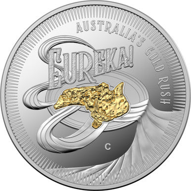 2020 $1 Eureka Australia's Gold Rush Selectively Gold Plated Silver Proof Coin