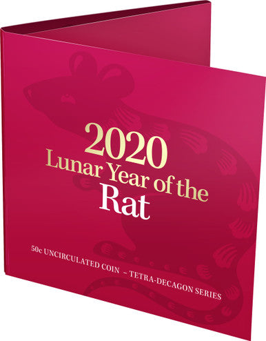 2020 50c Tetra Decagon Year of The Rat Uncirculated Coin