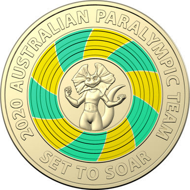 2020 $2 Australian Paralympic Team Coloured Uncirculated Coin
