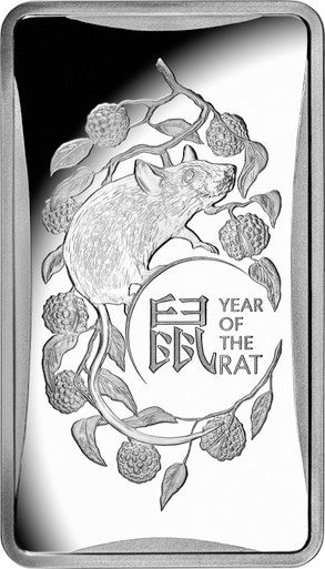2020 $1 Year of The Rat 1/2oz Silver Ingot