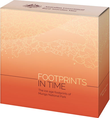 2021 $1 Footprints In Time The Ice Age Footprints of Mungo National Park Silver Proof Coin