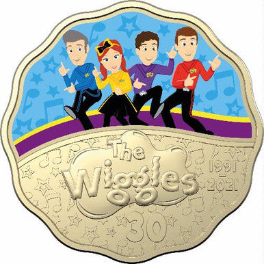 30 Years of the Wiggles 2021 30c Coloured AlBr Uncirculated Two-Coin Set