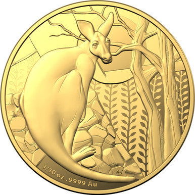 2022 $10 Kangaroo Impressions of Australia 1/10oz Gold Proof Coin