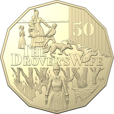 2022 50c Treasured Australian Stories Henry Lawson The Drover's Wife Uncirculated Coin