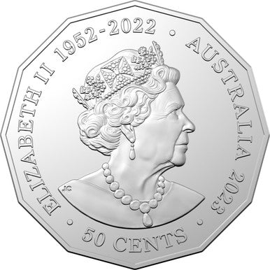 2023 50c Christmas Festive Florals Coloured Uncirculated Coin