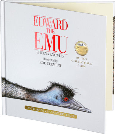 2023 Anniversary of Edward the Emu Special Deluxe Edition Book 20c CuNi Gold-Plated Colour Printed Uncirculated Coin